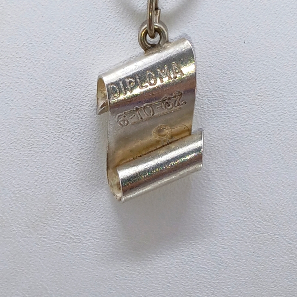 Vtg. High School Diploma Pendant 3D